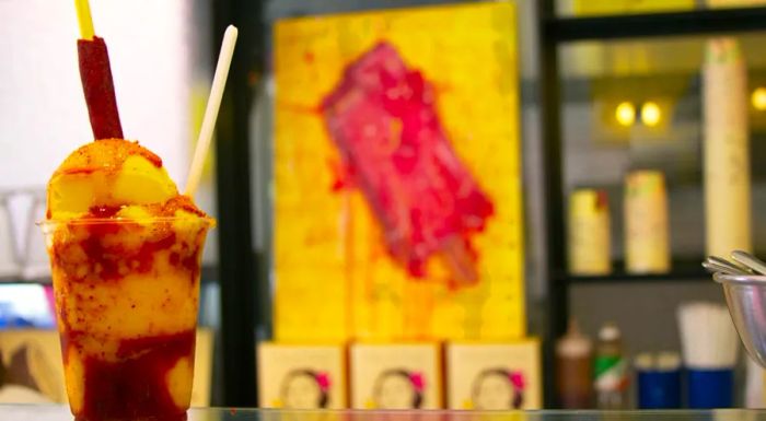 La Newyorkina's chamoyada brings the vibrant sweetness of Mexican ice cream to New York City’s streets.