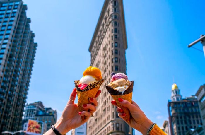 Eataly's flagship location in the Flatiron district of Manhattan lets you enjoy your gelato while soaking in the views near Madison Square Park.