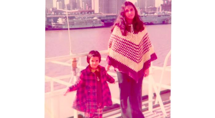 Padma Lakshmi and her mother, Vijaya Lakshmi, shortly after arriving in the United States from India.