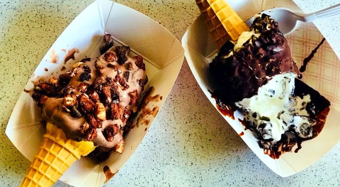 Treat yourself to a dipped chocolate cone from Big Gay Ice Cream.