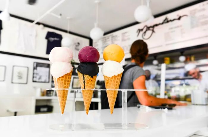 Morgenstern's boasts a wide variety of flavors, all served in a shop with a nostalgic ice cream parlor atmosphere.