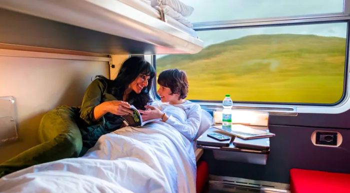 Sleeper trains offer a fun and comfortable experience for the whole family.