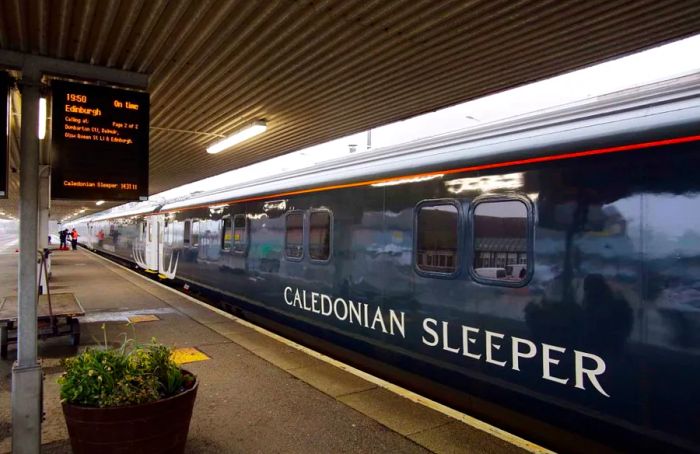 The Caledonian Sleeper transports travelers from London all the way to Scotland.