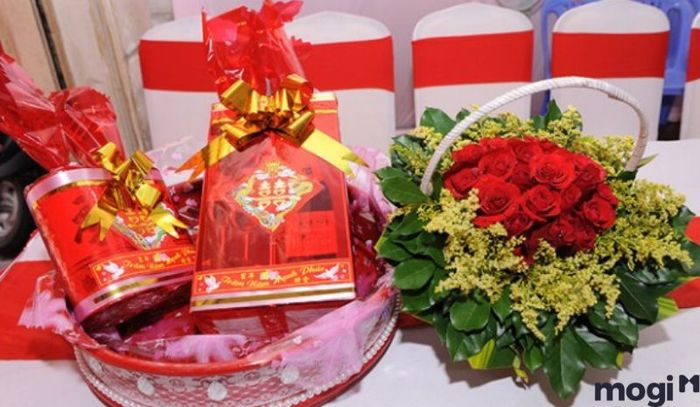 Mâm sính lễ dạm ngõ tại miền Nam