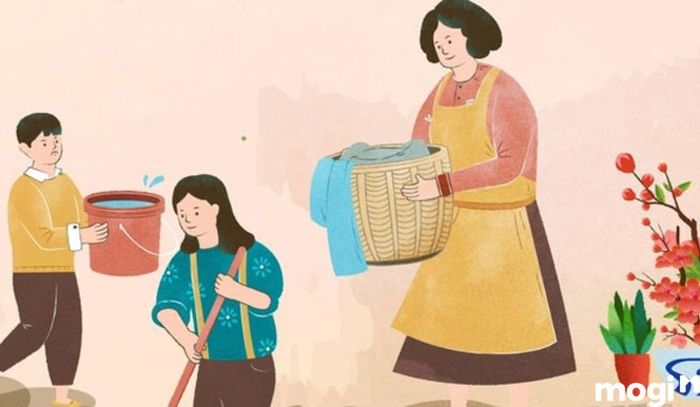 Dọn dẹp nhà cửa trước lễ là điều không thể thiếu