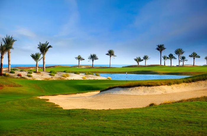 The golf course holds the title of the longest in the UAE when played from the black tees.