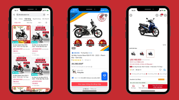 Mua Wave RSX trên các sàn thương mại điện tử uy tín