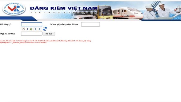 Truy cập liên kết để tra cứu biển số xe trực tuyến