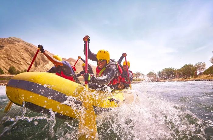 The water park reports that it uses 12.4 million gallons of water at all times.