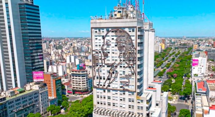 Perón is immortalized in this massive piece of architectural artistry.