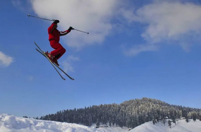 While visiting Gulmarg won’t immediately give you wings, it is considered one of South Asia's top ski destinations.