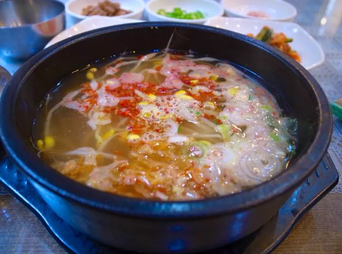 Jeonju is renowned for its kongnamul gukbap – a savory bean sprout soup.