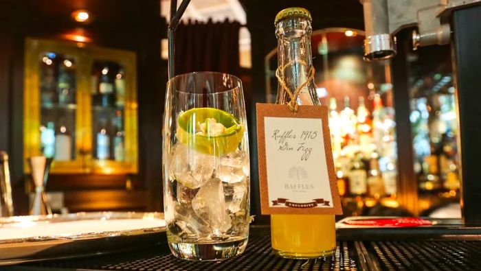 Raffles 1915 introduces lemongrass, jasmine, and other unique ingredients to the classic London gin recipe.