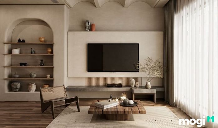 Một trong những điểm đặc trưng của phong cách Wabi Sabi chính là không gian thoáng đãng và dễ chịu.