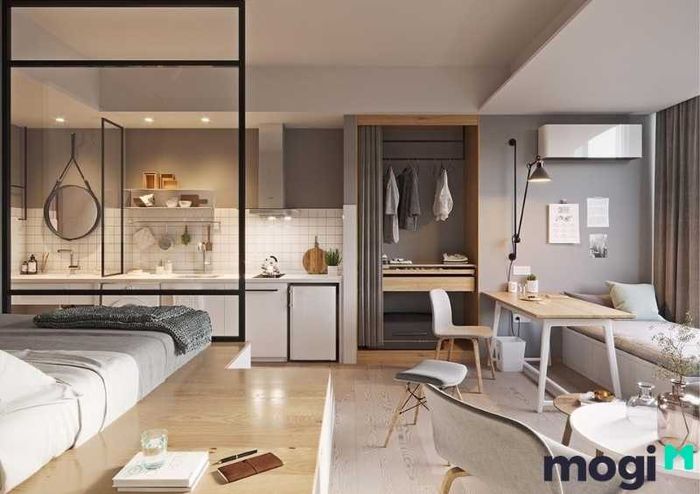Thiết kế căn hộ studio đẹp 40m2 với đầy đủ tiện nghi