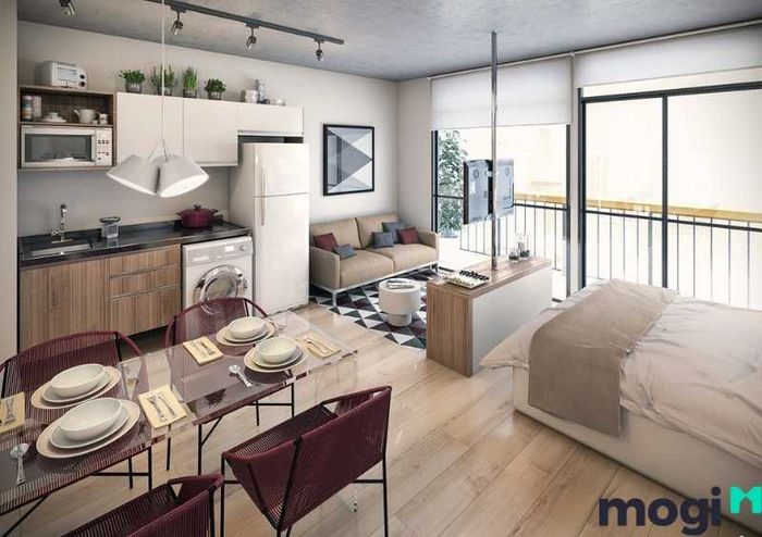 Ánh sáng tự nhiên là yếu tố quan trọng giúp tạo nên một căn hộ studio đẹp, và bạn nên tận dụng tối đa nguồn ánh sáng tự nhiên có sẵn.