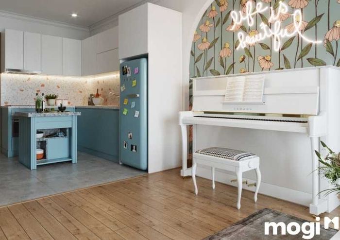 Thiết kế căn hộ studio đẹp 35m2 lãng mạn và ấm cúng