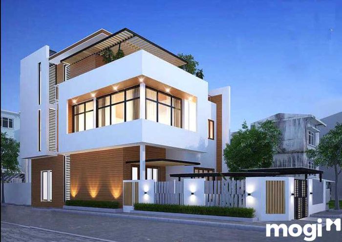 Nhà 2 mặt tiền kiểu hình ống hiện đại
