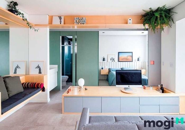 Thiết kế căn hộ studio đẹp 30m2 hiện đại và tinh tế