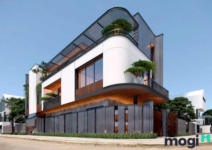 Nhà 2 mặt tiền góc đường ấn tượng và bắt mắt
