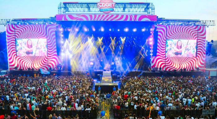 One of Europe's largest music festivals, Sziget Festival is held every August.