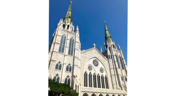 The Choong Hyun Presbyterian Church in Seoul, South Korea, where Daniel Oh attended as a child with his family. Years later, he returned to the church after moving back to Seoul from the United States.