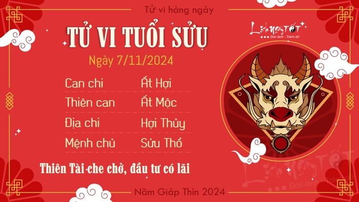 Tử vi hàng ngày 7/11/2024 - Tuổi Sửu