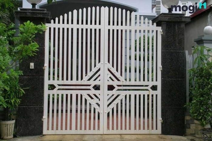 Trụ cổng với thiết kế đơn giản, hiện đại, phù hợp với mọi không gian sống