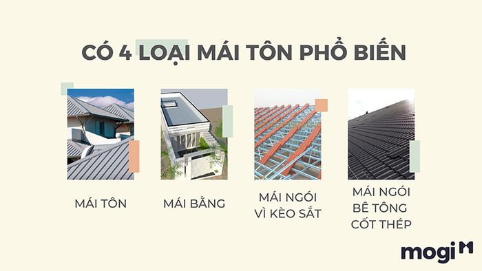 Có các kiểu mái nhà