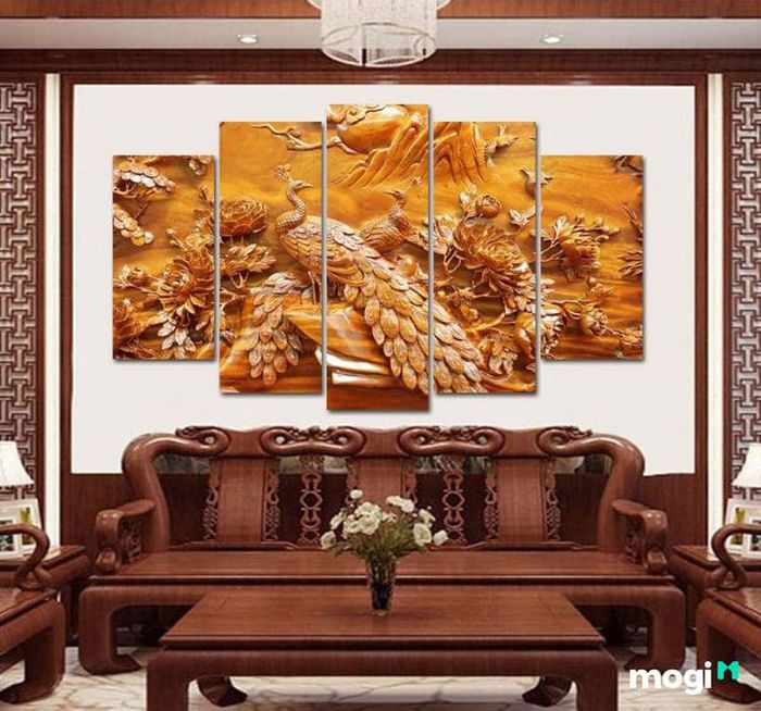 Tranh gỗ treo tường cho phòng khách