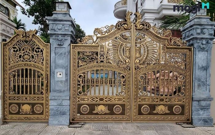 Thiết kế trụ cổng ấn tượng, phù hợp với các ngôi nhà biệt thự và không gian rộng rãi