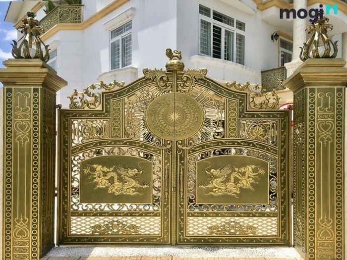 Thiết kế trụ cổng sang trọng, độc đáo và thu hút ánh nhìn.