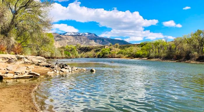 The Colorado River flows right through Palisade, adding to the area’s scenic beauty.