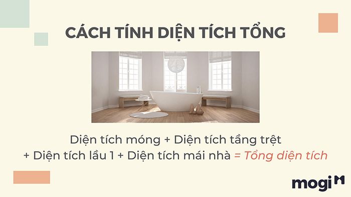 Công thức tính diện tích tổng thể