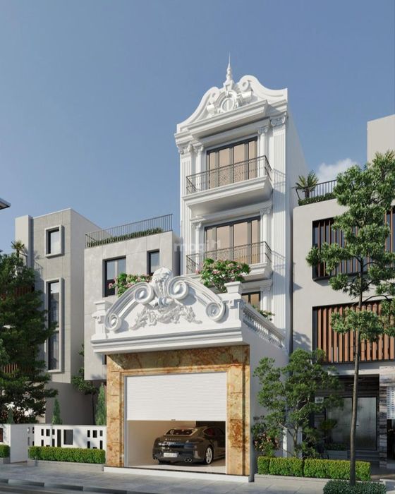 Nhà ống tân cổ điển 3 tầng, thiết kế thanh lịch và tiện nghi.