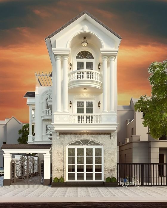 Nhà ống tân cổ điển 3 tầng với vẻ đẹp trang nhã và hiện đại.