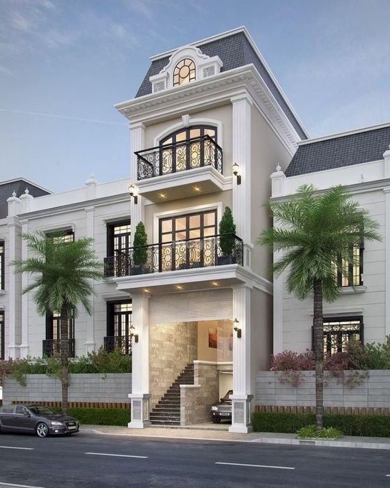 Nhà ống tân cổ điển 3 tầng với thiết kế ấn tượng và hiện đại.