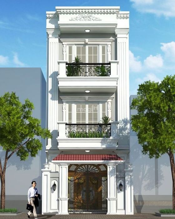 Nhà ống tân cổ điển 3 tầng, mang đến vẻ đẹp hài hòa giữa cổ điển và hiện đại.