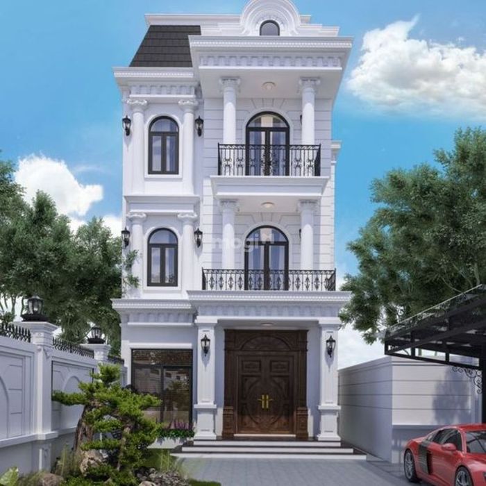 Nhà ống 3 tầng phong cách tân cổ điển nổi bật.