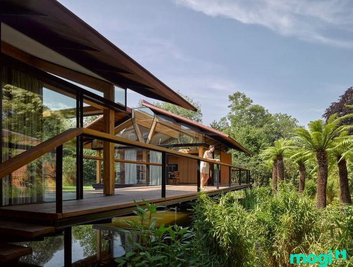 Mẫu thiết kế giếng trời cầu thang kiểu 6