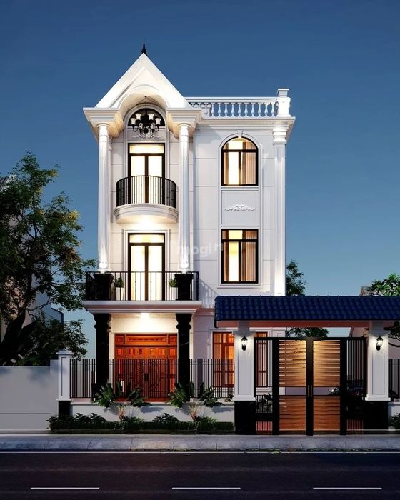 Nhà ống tân cổ điển 3 tầng, phong cách kiến trúc tinh tế và sang trọng.