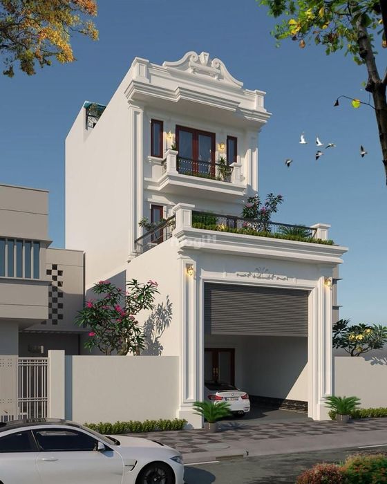 Nhà ống tân cổ điển 3 tầng, kiểu dáng tinh tế và tiện nghi.