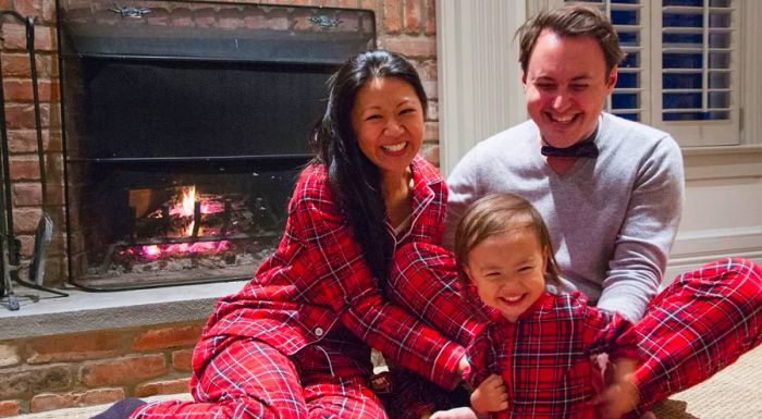 Michelle and Augustin now have two children. Here's a snapshot of them enjoying a cozy moment at home in New York with one of their daughters.