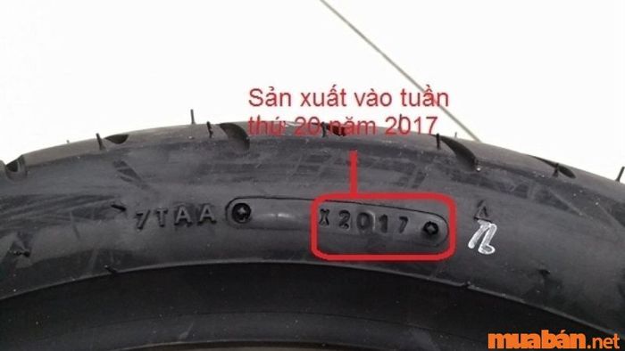Các thông số lốp xe máy và ý nghĩa của chúng - Thông tin về ngày sản xuất