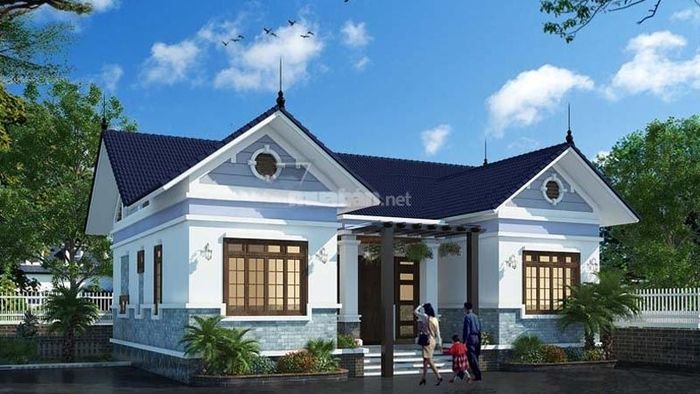 Nhà sân vườn cấp 4 dạng chữ U