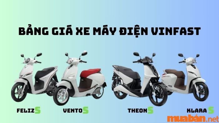 Bảng giá xe máy điện VinFast 2023