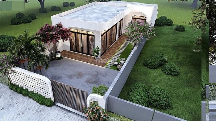 Nhà cấp 4 với mái bằng đơn giản