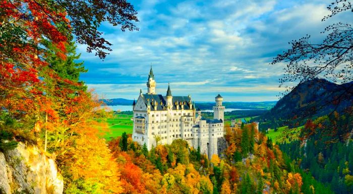 Germany's Neuschwanstein Castle was commissioned by Bavarian King Ludwig II.