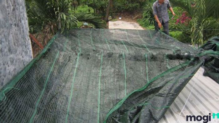 Giải pháp chống nóng mái tôn với lưới che nắng