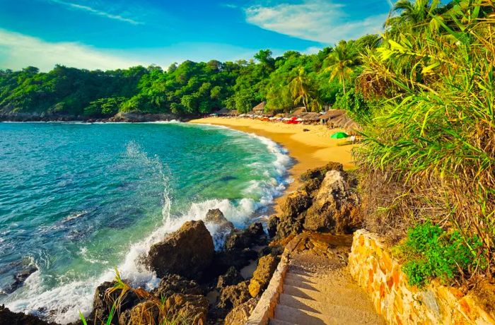 While the Puerto Escondido region is famous for its towering waves, Playa Carrizalillo offers a much calmer and more peaceful alternative to the main beach.